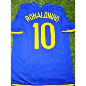 Ronaldinho Nike Brazil 2008 Away Jersey Shirt M SKU# 258950-493